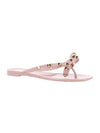 Ribbon Rockstud Flip Flops Water Rose - VALENTINO - BALAAN 3