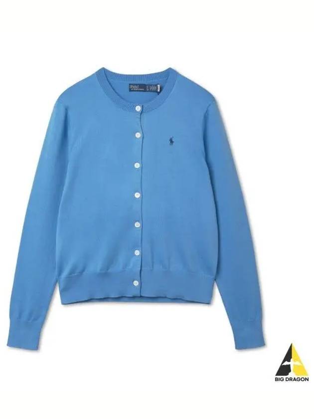 W cotton blend cardigan blue - POLO RALPH LAUREN - BALAAN 1