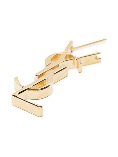 YSL Cassandre Single Metal Earrings Gold - SAINT LAURENT - BALAAN 1