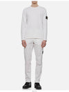 Men's Wappen Patch Slim Cargo Straight Pants White - STONE ISLAND - BALAAN 4