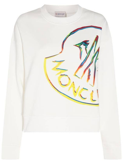 Logo Print Long Sleeve T-Shirt White - MONCLER - BALAAN 2