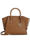 Women's Avril Small Satchel Leather Tote Bag Brown - MICHAEL KORS - BALAAN 2