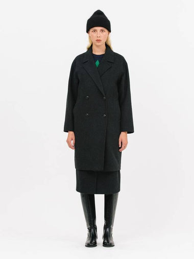 Wool Double Coat Black - JUN BY JUN K - BALAAN 1