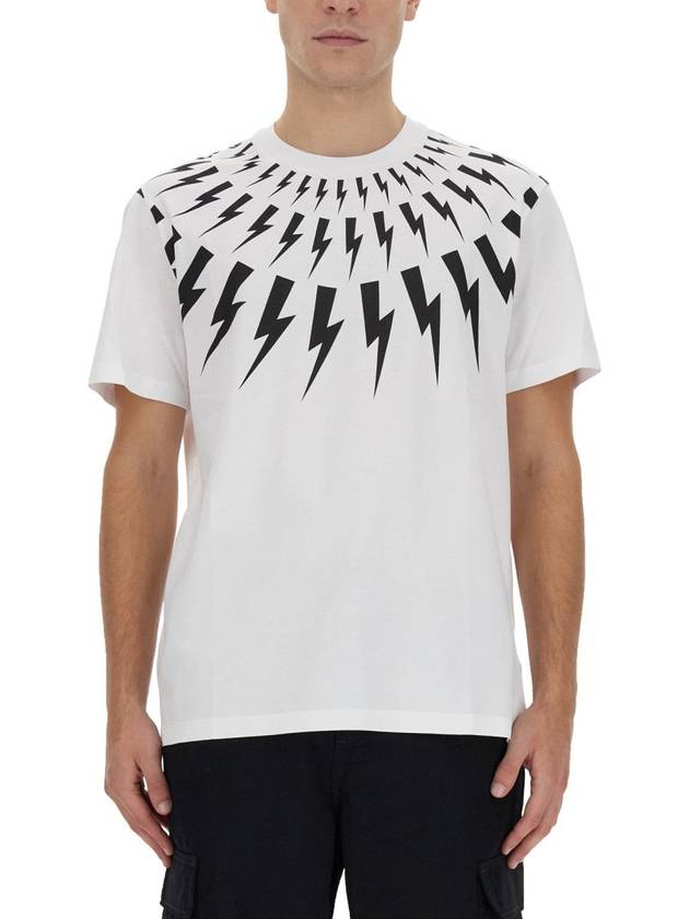 Neil Barrett "Fairisle Thunderbolt" T-Shirt - NEIL BARRETT - BALAAN 1