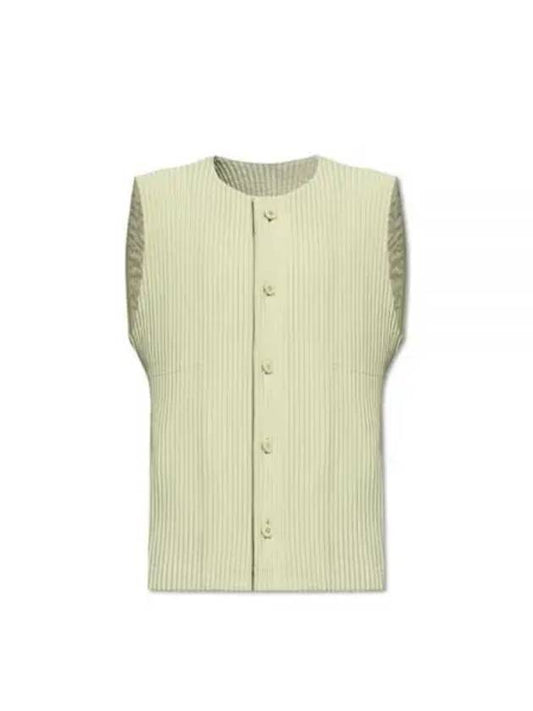 Tailored Pleated 1 Vest Green - ISSEY MIYAKE - BALAAN 2