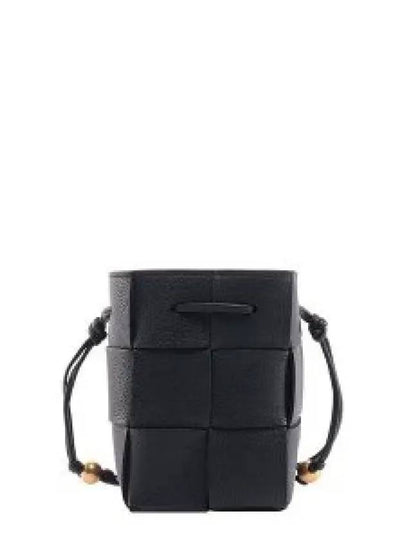 Cassette Intrecciato Mini Bucket Bag Black - BOTTEGA VENETA - BALAAN 2