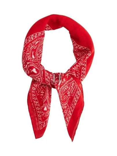 Paisley Heart Logo Print Muffler Red - AMI - BALAAN 2