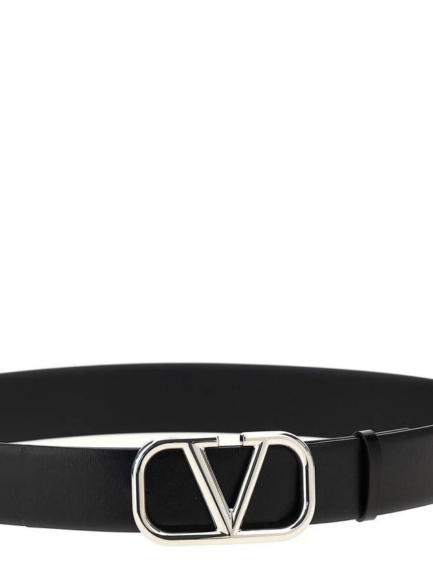 Garavani Logo Signature Belt Black - VALENTINO - BALAAN 4