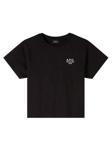 Michelle Cotton Short Sleeve T-Shirt Black - A.P.C. - BALAAN 1