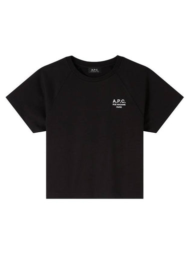 Michelle Cotton Short Sleeve T-Shirt Black - A.P.C. - BALAAN 1