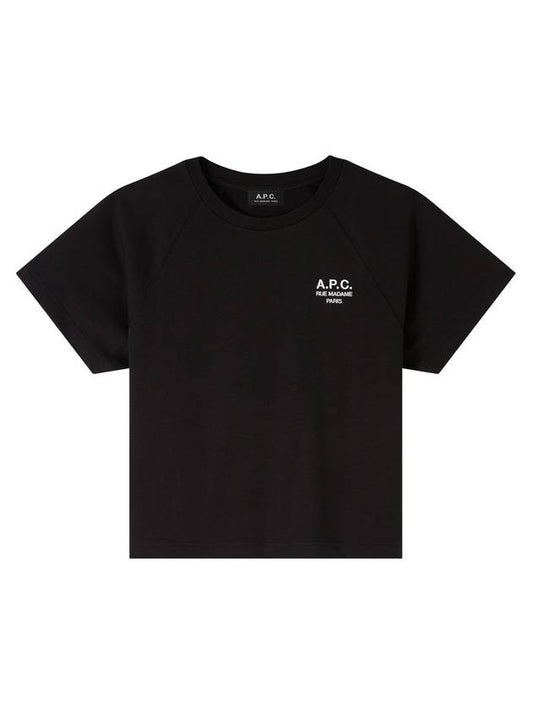 Michelle Cotton Short Sleeve T-Shirt Black - A.P.C. - BALAAN 1