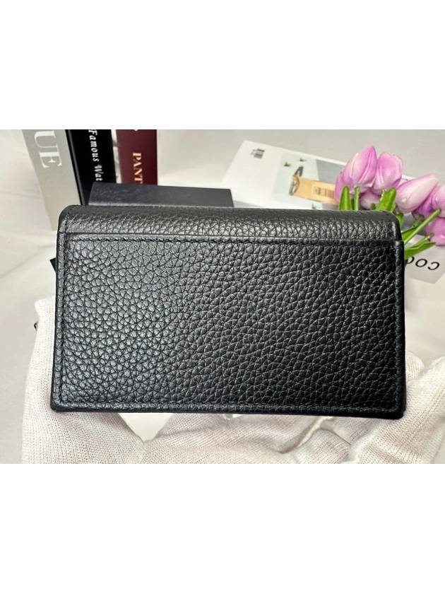 Vitello Gold Logo Card Wallet Black 1MC122 - PRADA - BALAAN 4