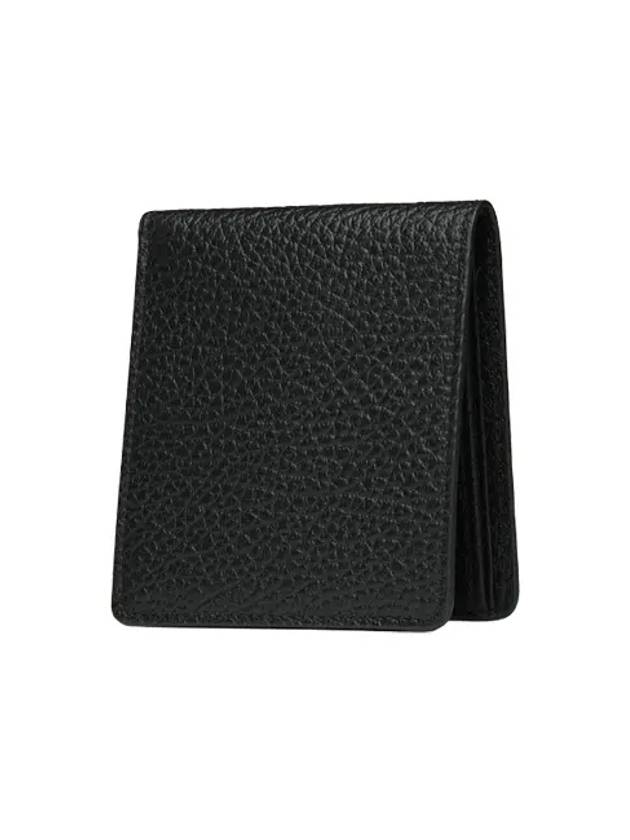 Stitched Leather Bifold Half Wallet Black - MAISON MARGIELA - BALAAN 2