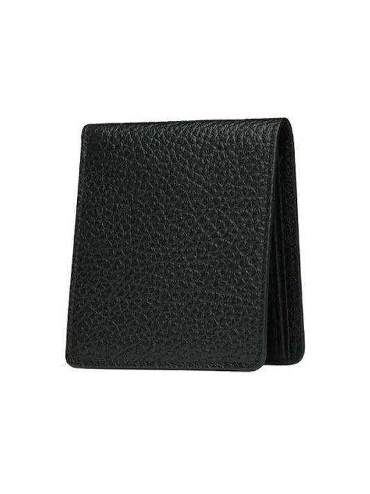 Stitched Leather Bifold Half Wallet Black - MAISON MARGIELA - BALAAN 2