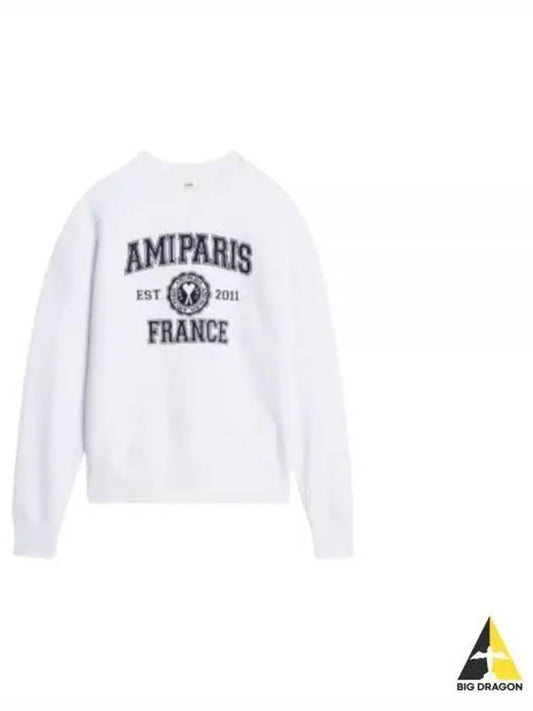 Logo Print Sweatshirt White - AMI - BALAAN 2