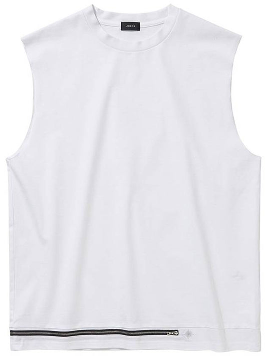 ZIP SLEEVELESS TOP WHITE - LIBERE - BALAAN 1