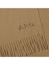 Signature Embroidered Logo Wool Muffler Camel - A.P.C. - BALAAN 5