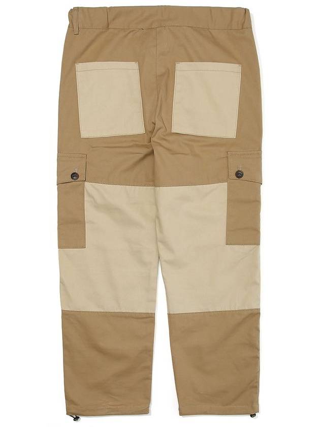 2 Tone Utility Cargo Wide Pants Beige - OGARP - BALAAN 3