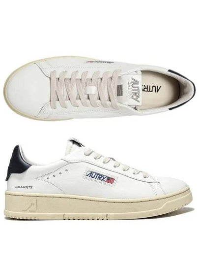 Dallas Navy Tab Leather Low Top Sneakers White - AUTRY - BALAAN 2