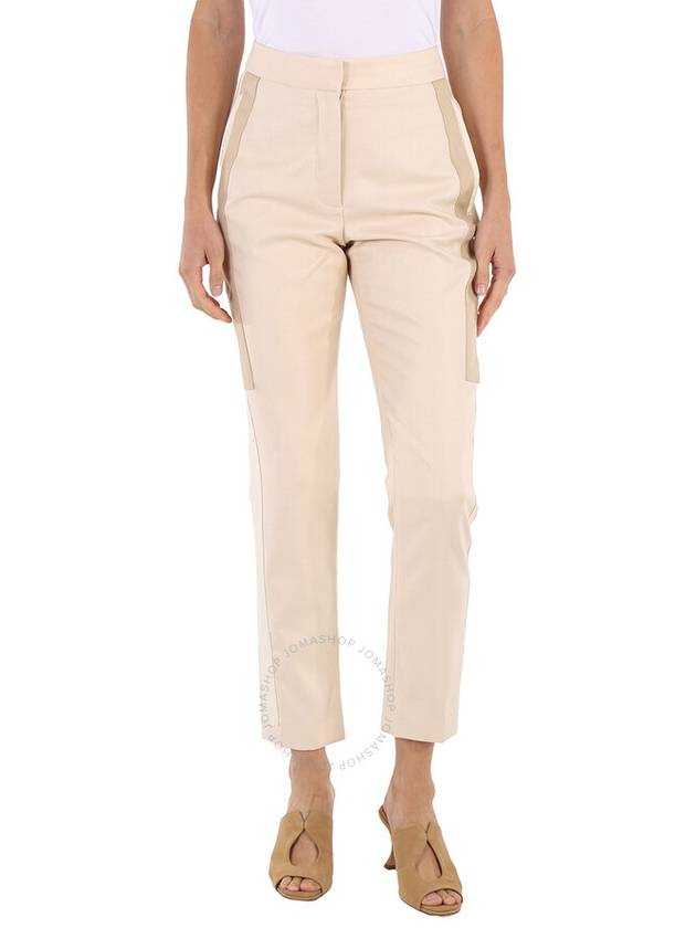 Women's Buttermilk Tailored Straight Pants Beige - BURBERRY - BALAAN 2