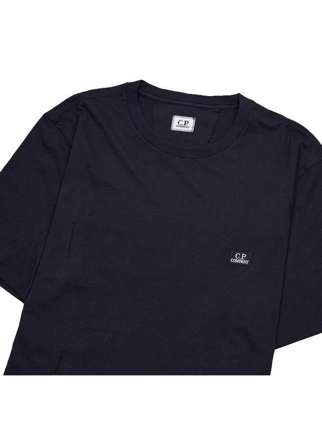 30/1 Jersey Logo Short Sleeve T-Shirt Navy - CP COMPANY - BALAAN 4