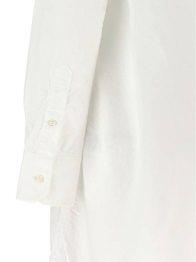 Women's Hidden Oxford Shirt Long Dress White - THOM BROWNE - BALAAN 5