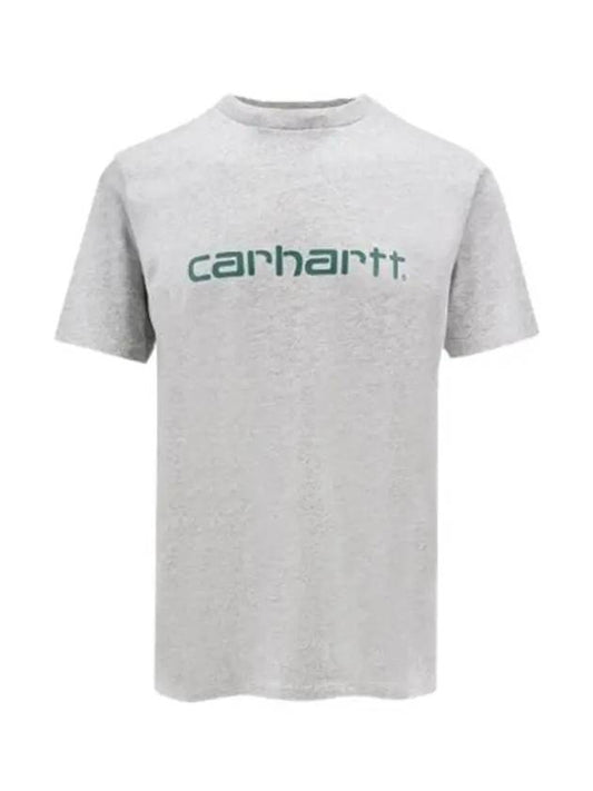 Men s Logo Short Sleeve T Shirt Gray I031047 24FXX - CARHARTT - BALAAN 1