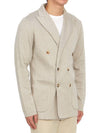 Men's Double Breasted Cardigan Beige - RVR LARDINI - BALAAN 4