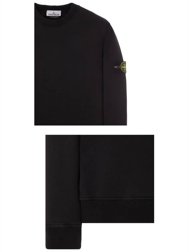 Wappen Patch Crew Neck Sweatshirt Black - STONE ISLAND - BALAAN 6