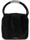 Logo Stamp Drawstring Small Tote Bag Black - SAINT LAURENT - BALAAN 1