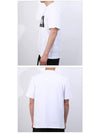 Box Logo Print Short Sleeve T-Shirt White - MSGM - BALAAN 4