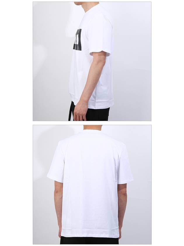 Box Logo Print Short Sleeve T-Shirt White - MSGM - BALAAN 4