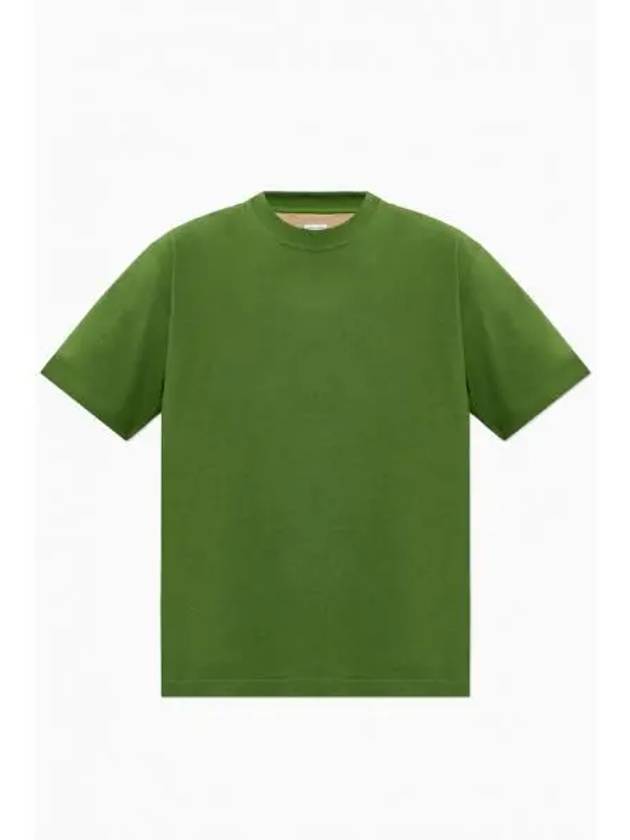 Double Layered Cotton Jersey Short Sleeve T-Shirt Green - BOTTEGA VENETA - BALAAN 2