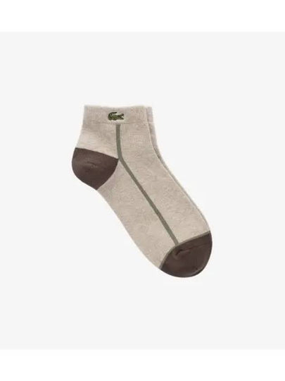 Men s Color Block Ankle Socks Deep Brown - LACOSTE - BALAAN 2