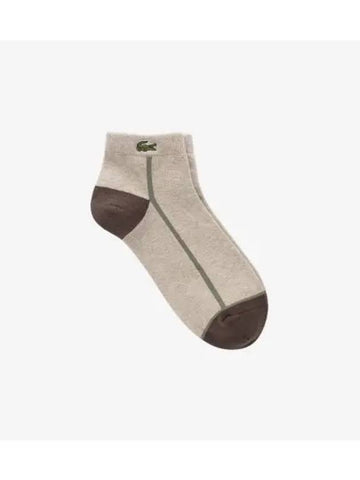 Men s Color Block Ankle Socks Deep Brown - LACOSTE - BALAAN 1