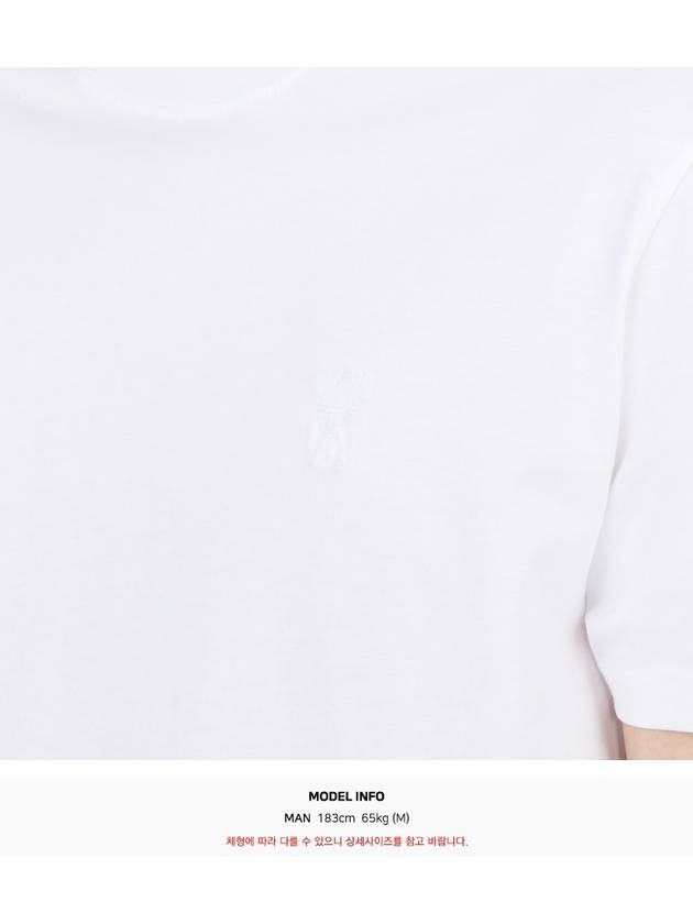 De Coeur Short Sleeve T-Shirt White - AMI - BALAAN 8