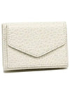 Signature Stitch Trifold Leather Half Wallet Light Grey - MAISON MARGIELA - BALAAN 3