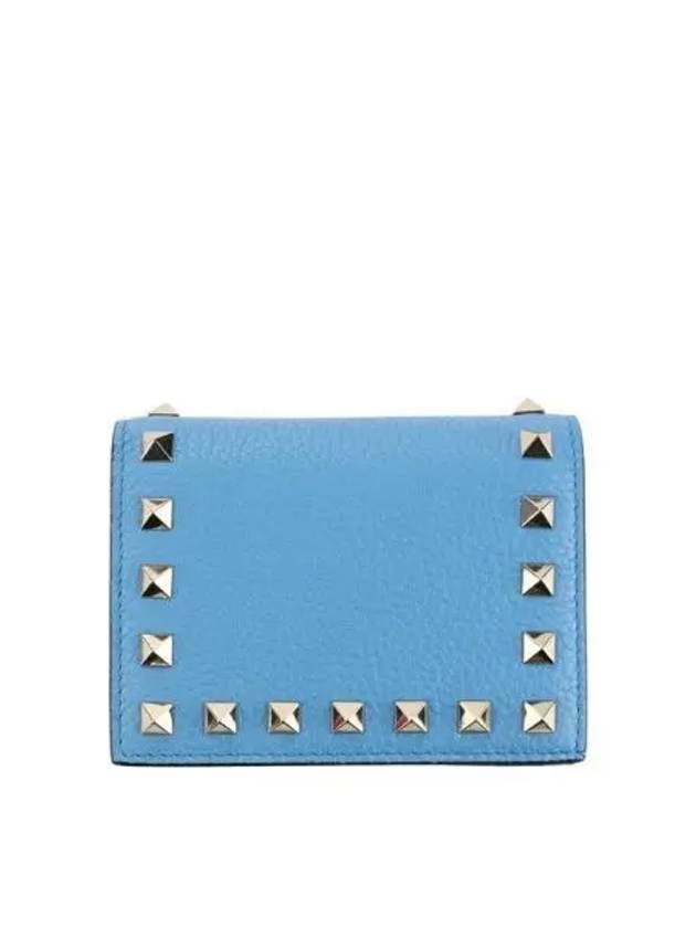 Women's Rockstud Half Wallet Blue - VALENTINO - BALAAN 2