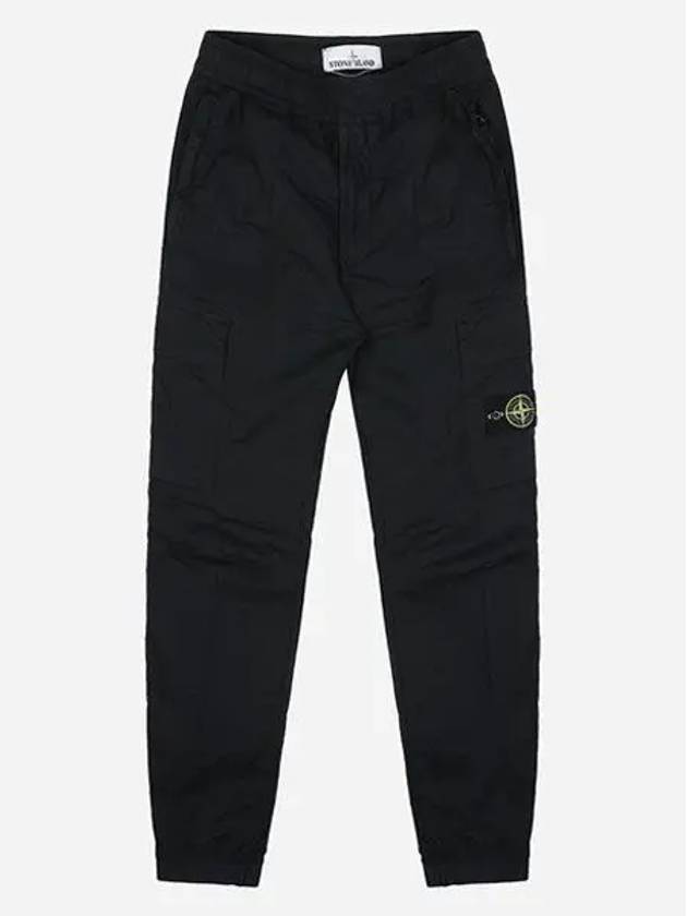 Stretch Cotton Tela Paracadute Cargo Straight Pants Navy Blue - STONE ISLAND - BALAAN 2