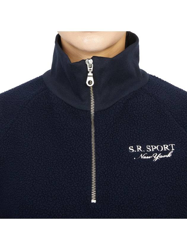 Embroider Logo Sweatshirt Navy - SPORTY & RICH - BALAAN 9