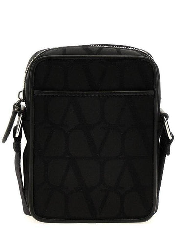 Iconograph Small Nylon Shoulder Bag Black - VALENTINO - BALAAN 1