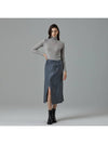 unbalanced waist slit wool skirt - RS9SEOUL - BALAAN 1