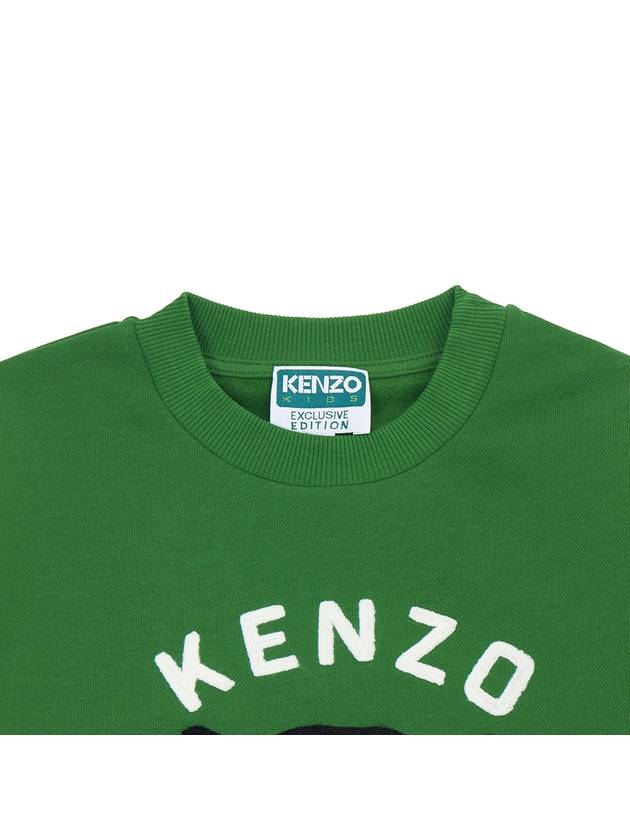 Kids Knit Sweatshirt K60581 719 GREEN - KENZO - BALAAN 4