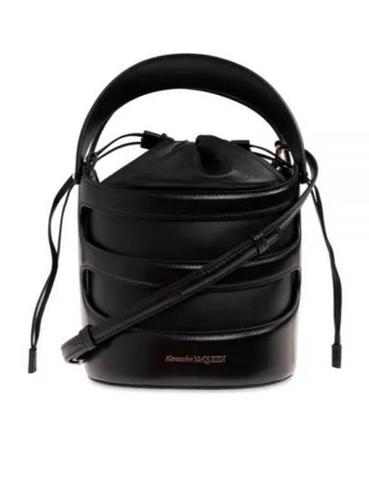 The Rise Leather Bucket Bag Black - ALEXANDER MCQUEEN - BALAAN 2