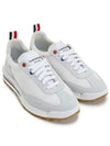 Fine Kid Suede Tech Runner White - THOM BROWNE - BALAAN 2