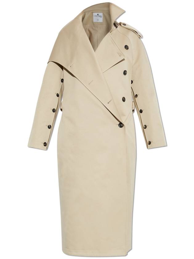 Courrèges Double-breasted Trench Coat, Women's, Beige - COURREGES - BALAAN 1