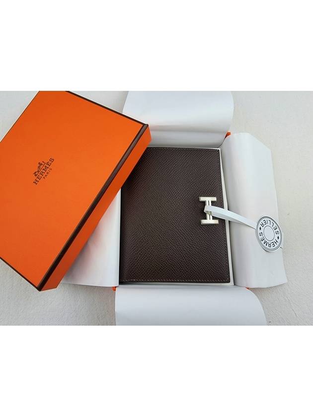 Bean Compact Half Wallet Eben Silver H039790CK46 - HERMES - BALAAN 6