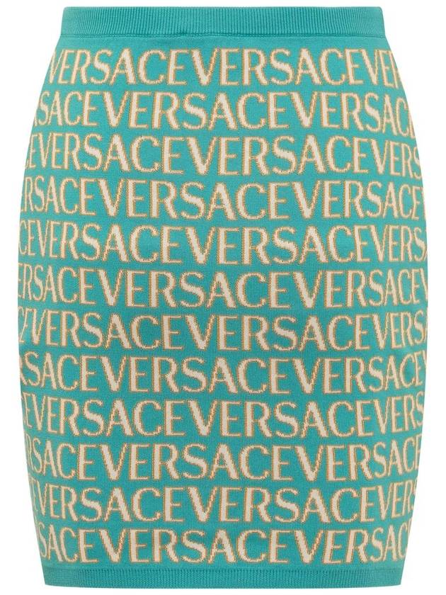 Short Skirt 1011220 1A07960 5V540 TURQUOISE AZZURRO - VERSACE - BALAAN 3