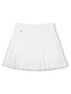 WARM PLEATS EMBROIDERED brushed embroidery point skirt WHITE - MONBIRDIE GOLF - BALAAN 3