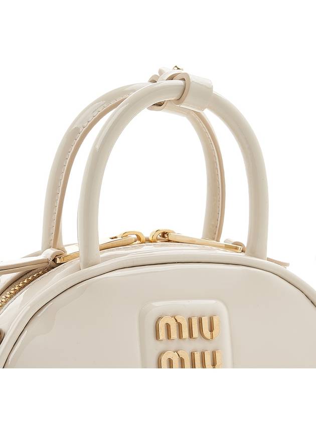 Patent Leather Top Handle Shoulder Bag White - MIU MIU - BALAAN 8